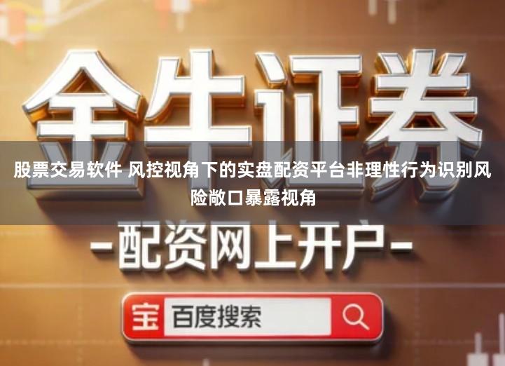 股票交易软件 风控视角下的实盘配资平台非理性行为识别风险敞口暴露视角